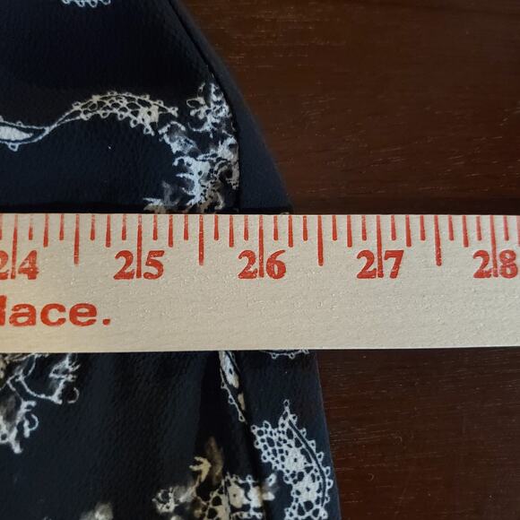 Talbots Floral Flouce Ruffle Sleeveless Midi Dress Plus Size 18W Black Wedding - Picture 12 of 13